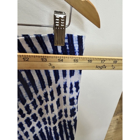 Michael Michael Kors Pants Semi-sheer White‎ Blue Wide Leg Size 8 - Picture 7 of 10